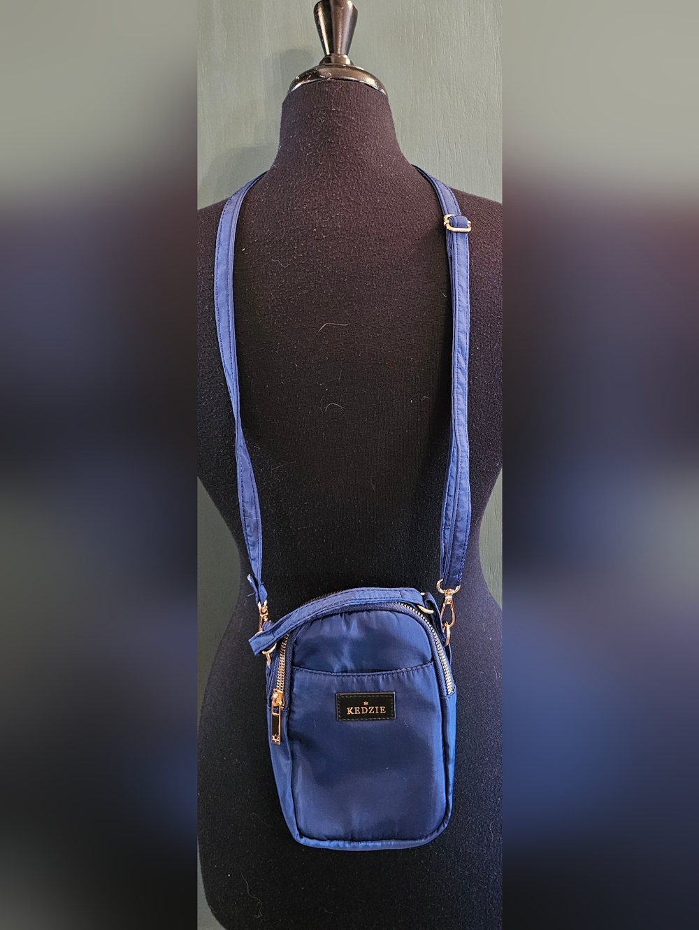 Kedzie Navy Blue Nylon Crossbody Bag